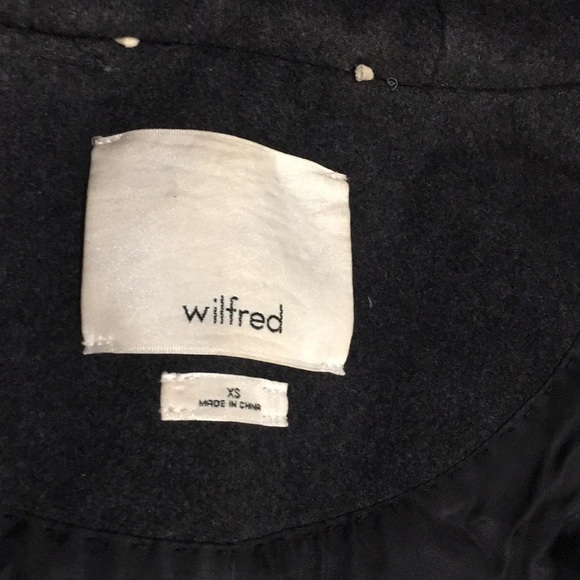WILFRED Dark Gray  Wool Cashmere Waist Tie Coat Size XS - Picture 10 of 15